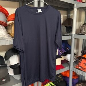 NWOT 2 Port & Company Dark Blue Navy Tees Short Sleeve Size Large